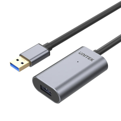 Unitek Y-3004 - 5m USB 3.0 Extension Cable w/ Built-in Extension Chipset. Aluminium Designed Housing