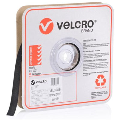 VELCRO VEL189645 - One-Wrap 19mm Continuous 22.8m. Custom Cut to Length. Self-engaging reusable
