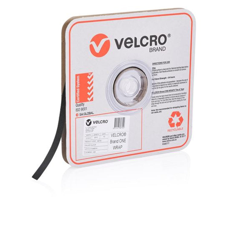VELCRO VEL189755 - One-Wrap 12.5mm Continuous 22.8m Roll. Cut to Length. Self-engaging reusable