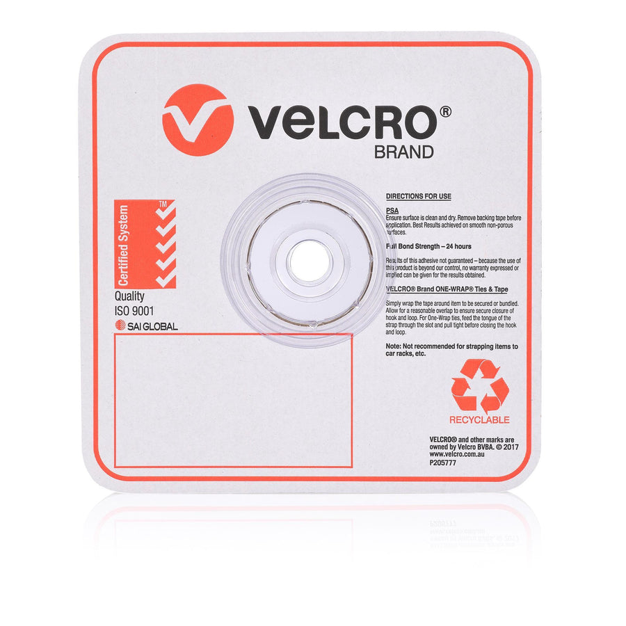VELCRO One-Wrap 19mm x 200mm Pre-sized Ties. 100 Ties Roll. Integrated Hook & Loop