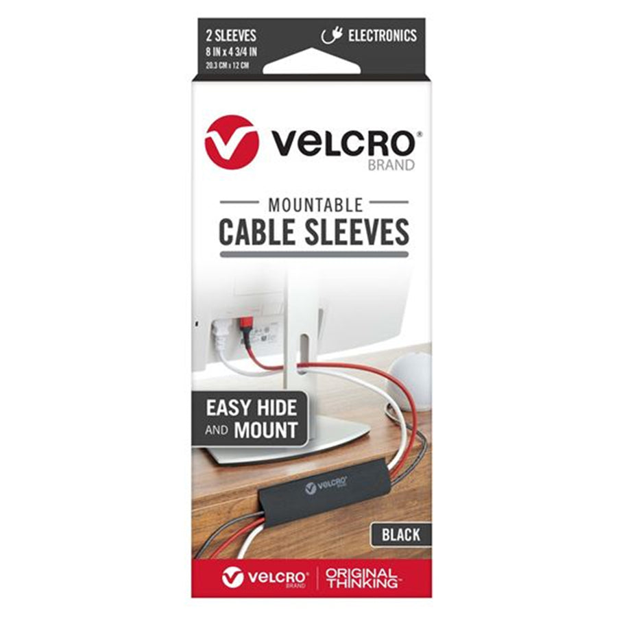 VELCRO VEL30795 - Mountable Cable Sleeves. Mount Electrical Cords Easy to Add or Change Cables.