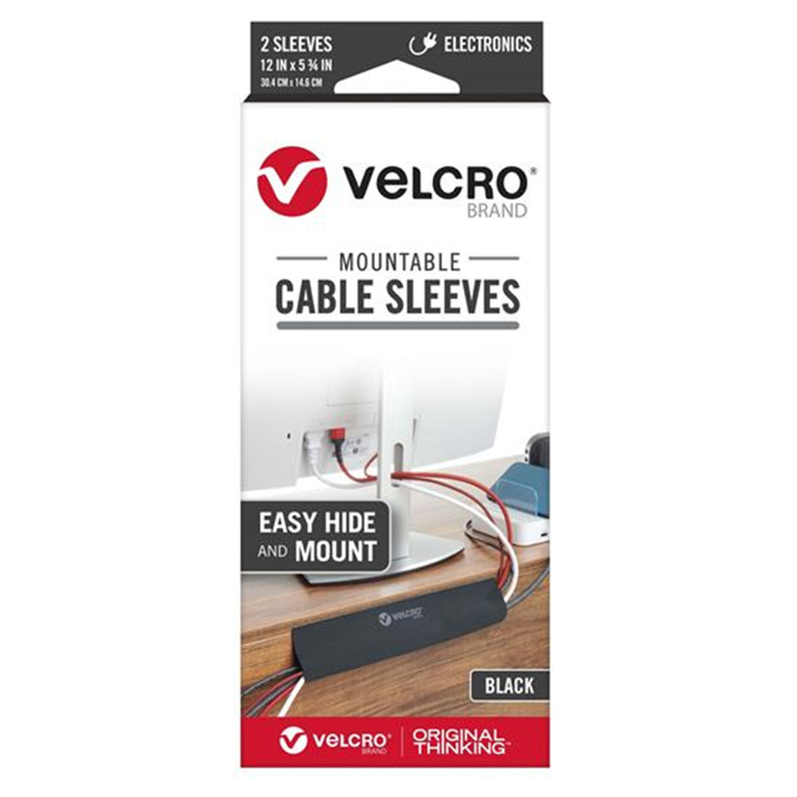 Unitek  VEL30797  Cable Sleeves - 304mm x 146mm - Black - 2 Pack