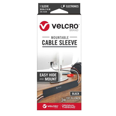 VELCRO VEL30799 - Mountable Cable Sleeves. Mount Electrical Cords Easy to Add or Change Cables.