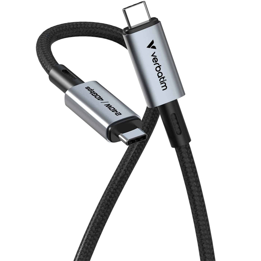 Verbatim 31847 240W - 40Gbps USB-C Cable - 1.2m - Black