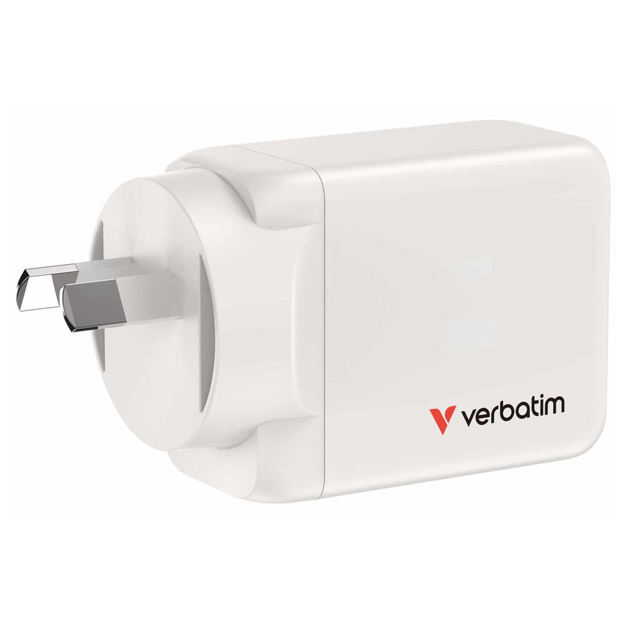 Verbatim 65W GaN Charger with 2x USB-C and 1x USB-A