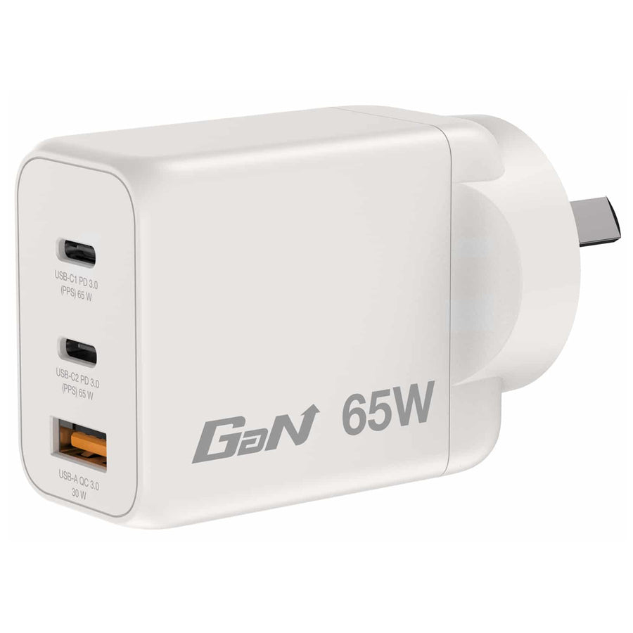 Verbatim 65W GaN Charger with 2x USB-C and 1x USB-A
