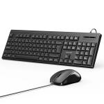 VEN-KTYBG-EN - Vention USB Wired Full-Sized Silent Keyboard and Mouse Combo Black Slim Type