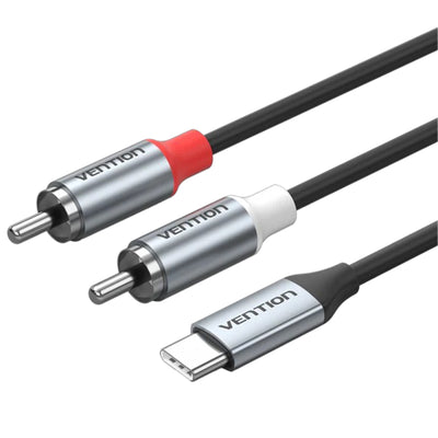 Vention USB-C Male to 2RCA Male with DAC Audio Cable 1M Gray