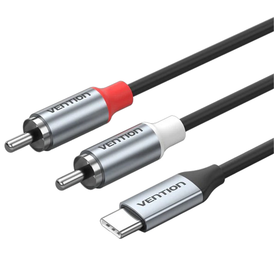 Vention USB-C Male to 2RCA Male with DAC Audio Cable 1M Gray