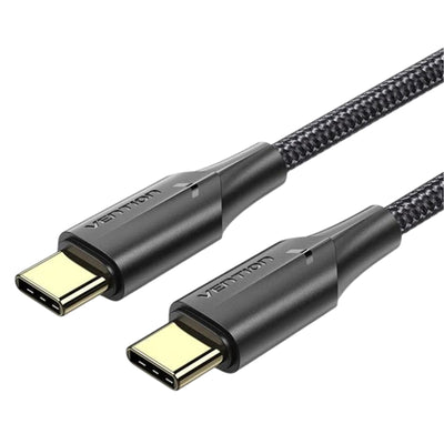 Vention Nylon Braided USB 2.0 C Male to C Male 3A Cable 1.5M Black LED Type