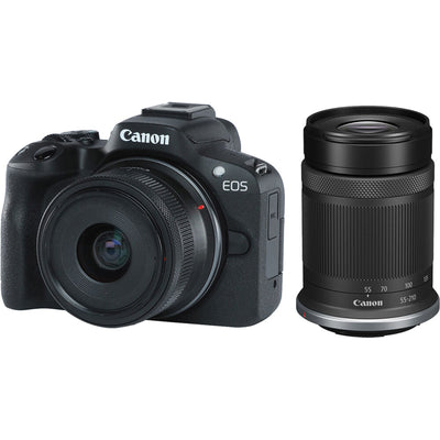 Canon EOS R50  Mirrorless Camera with 18-45mm & 55-210mm Lenses