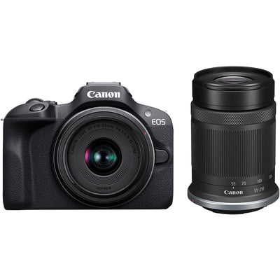 Canon EOS R100  Mirrorless Camera with 18-45mm & 55-210mm Lenses