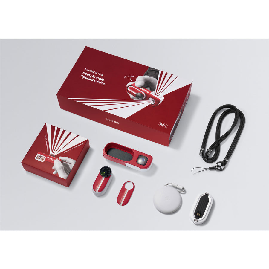 Insta360  GO 3S  Action Camera Retro Bundle (Special Edition)- Classic Red