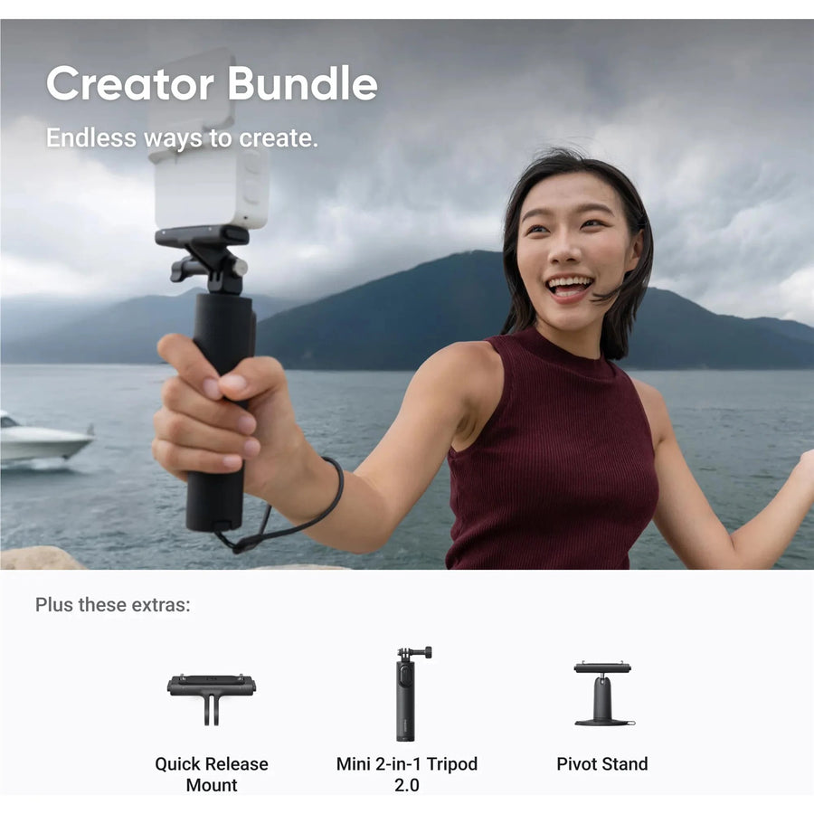 Insta360 GO Ultra Action Camera Creator Bundle - Arctic White
