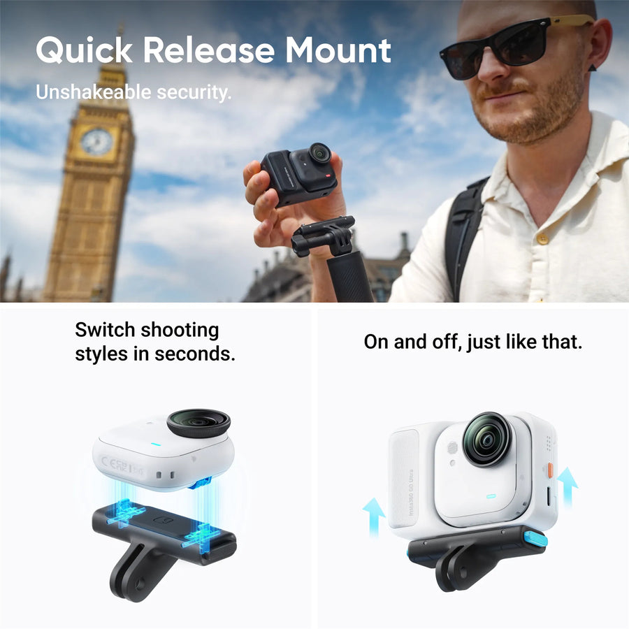 Insta360 GO Ultra Action Camera Creator Bundle - Midnight Black