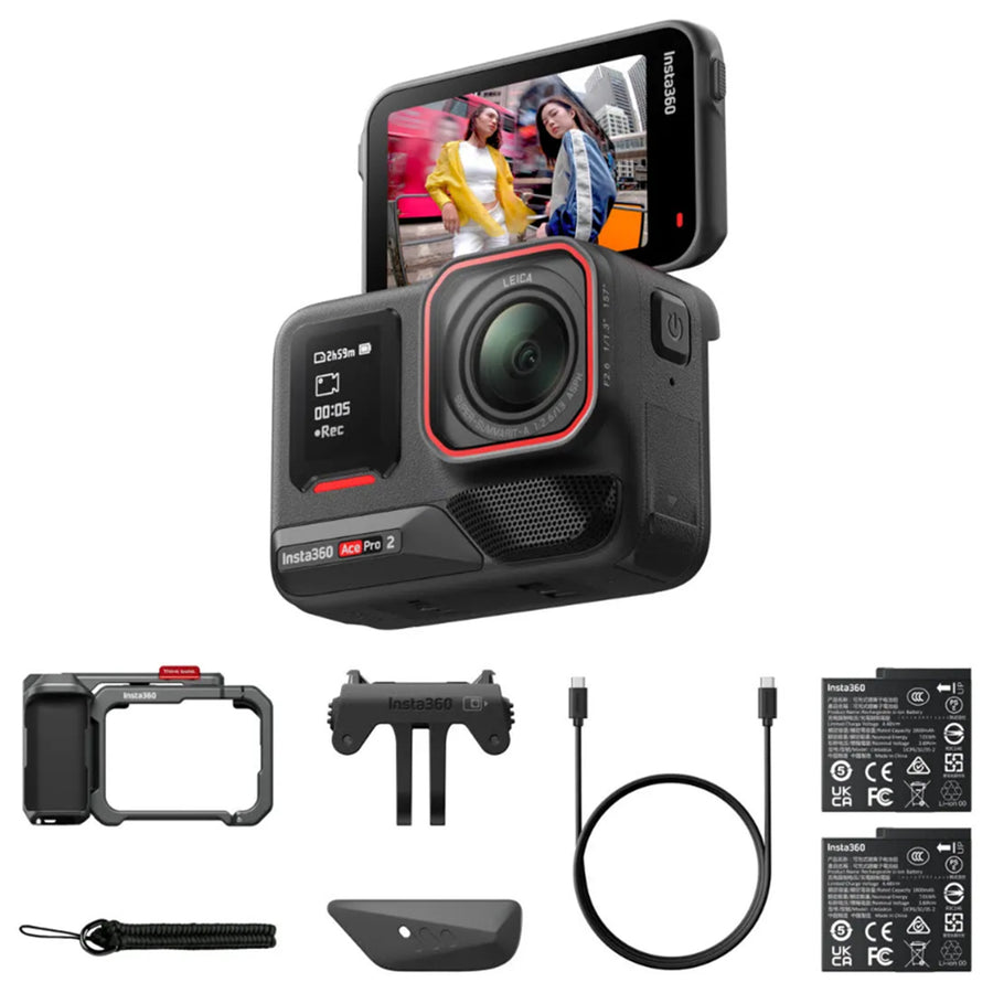 Insta360 Ace Pro 2 8K Action Camera Dual Battery Xplorer Bundle ( Dark Grey )