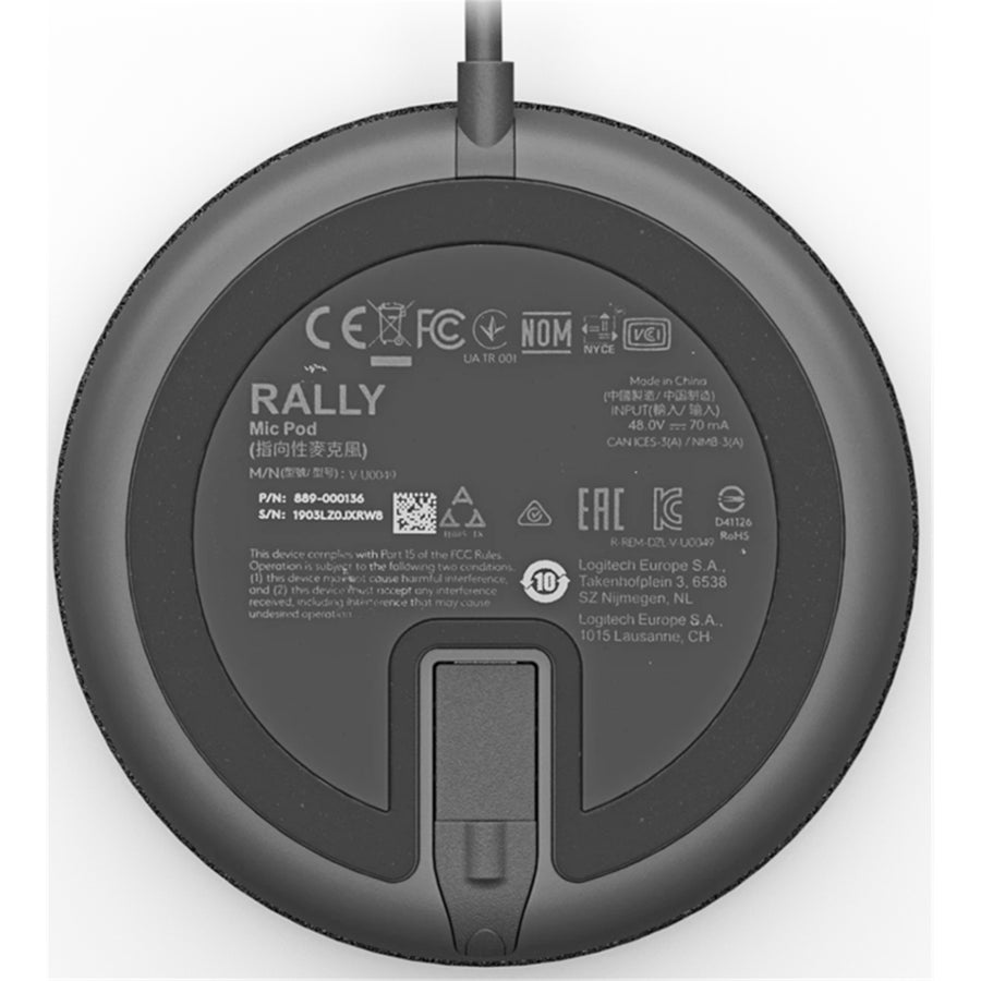 989-000430 - Logitech Rally Mic Pod - Graphite