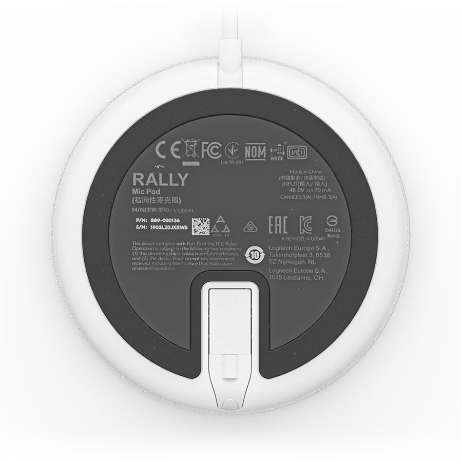 Logitech 952-000038 - RALLY MIC POD - WHITE