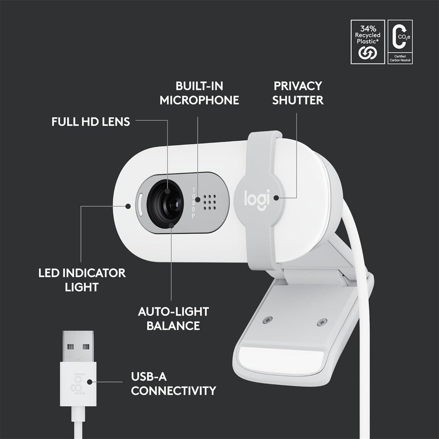Logitech 960-001624 - BRIO 100 FULL HD WEBCAM - ROSE