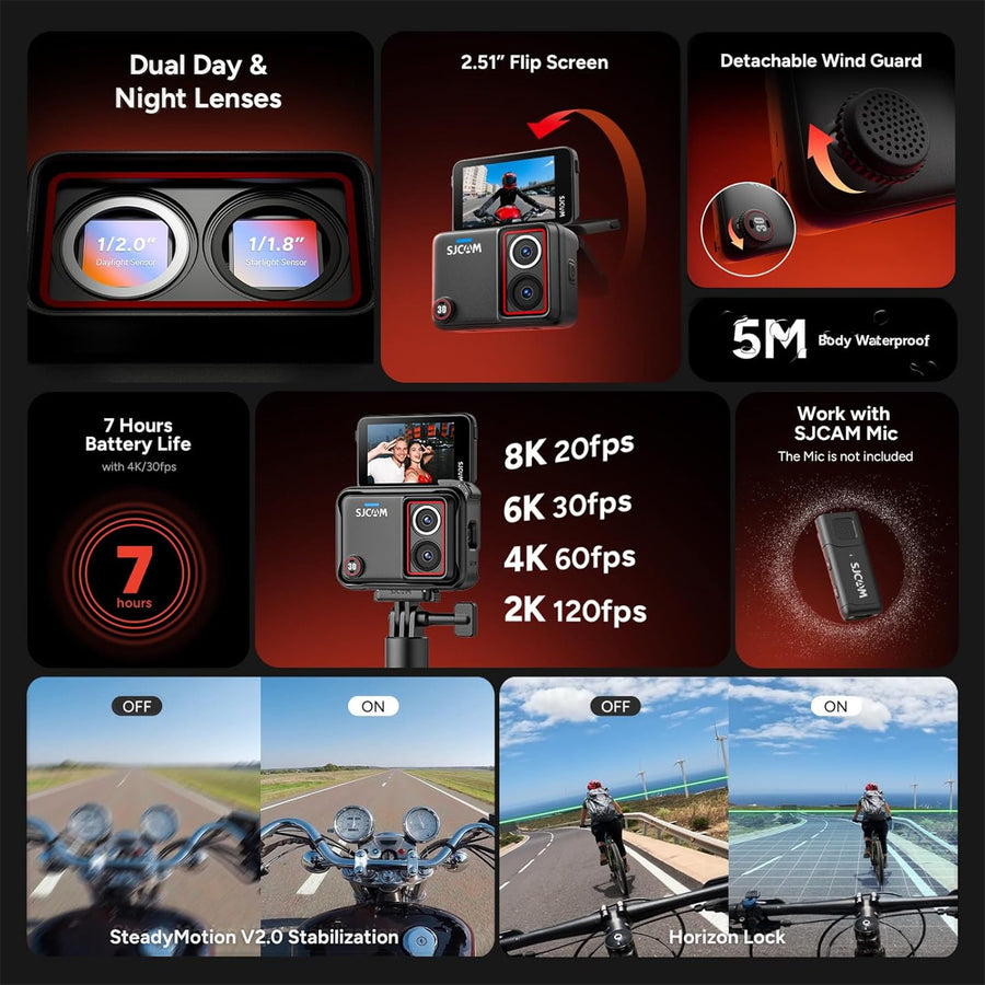 SJCAM SJ30 8K Dual-lens Action Camera Creator Combo