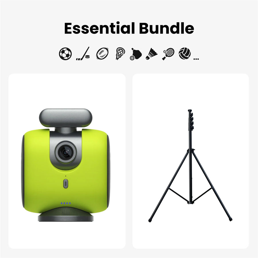 XbotGo  Chameleon Essential Bundle AI Auto Sports Action Camera With NT4 Tripod - (Lemon Green)