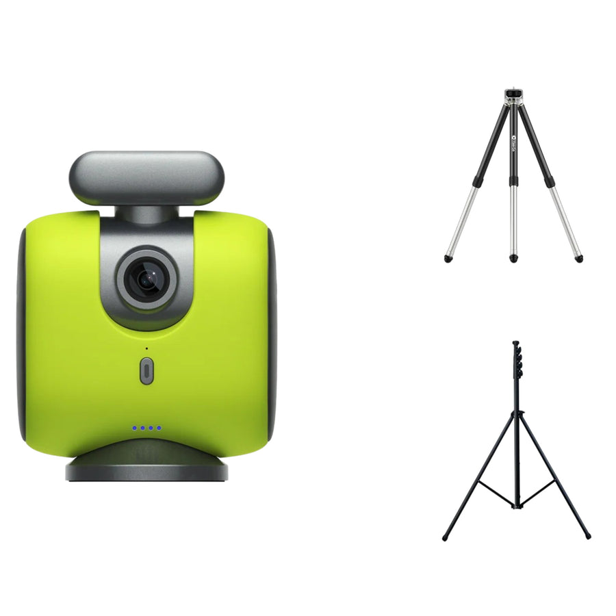 XbotGo  Chameleon Elite Bundle AI Auto Sports Action Camera With NT1 and NT4 Tripod - (Lemon Green)