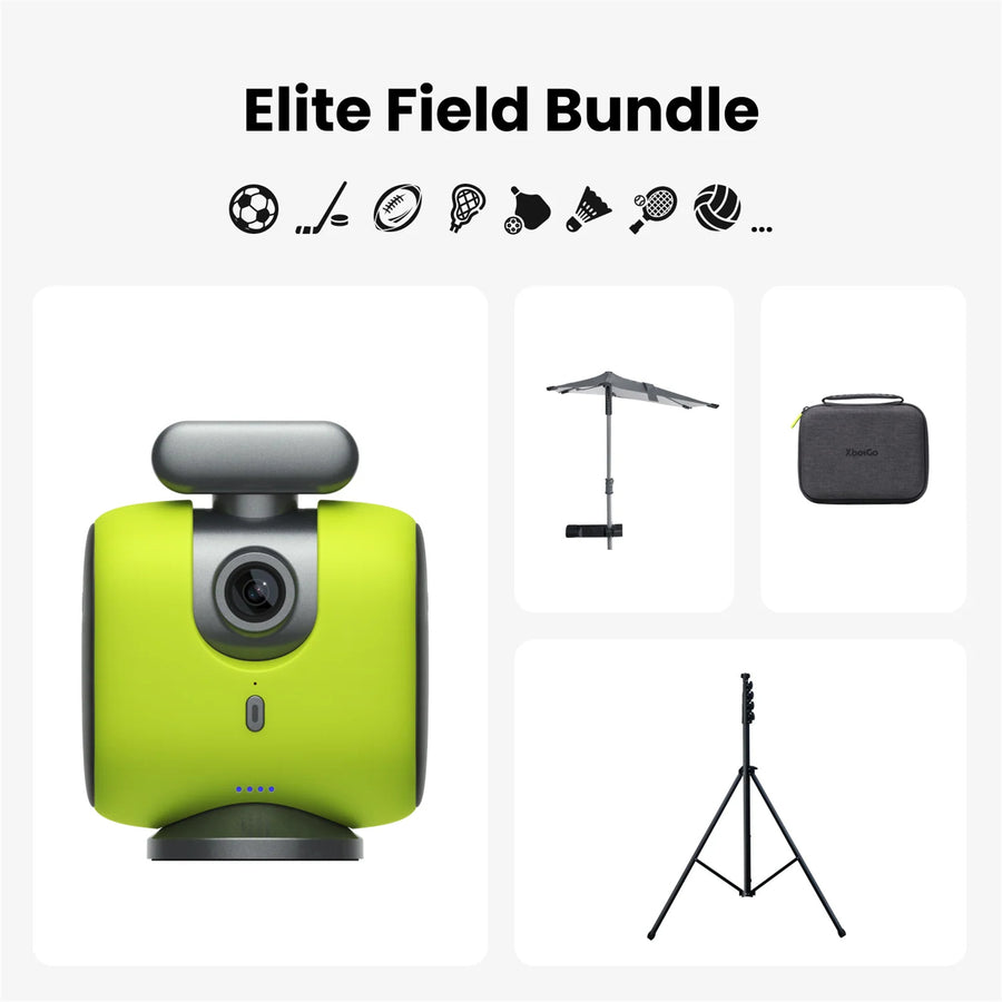 XbotGo  Chameleon Elite Field Bundle AI Auto Sports Action Camera - (Lemon Green)