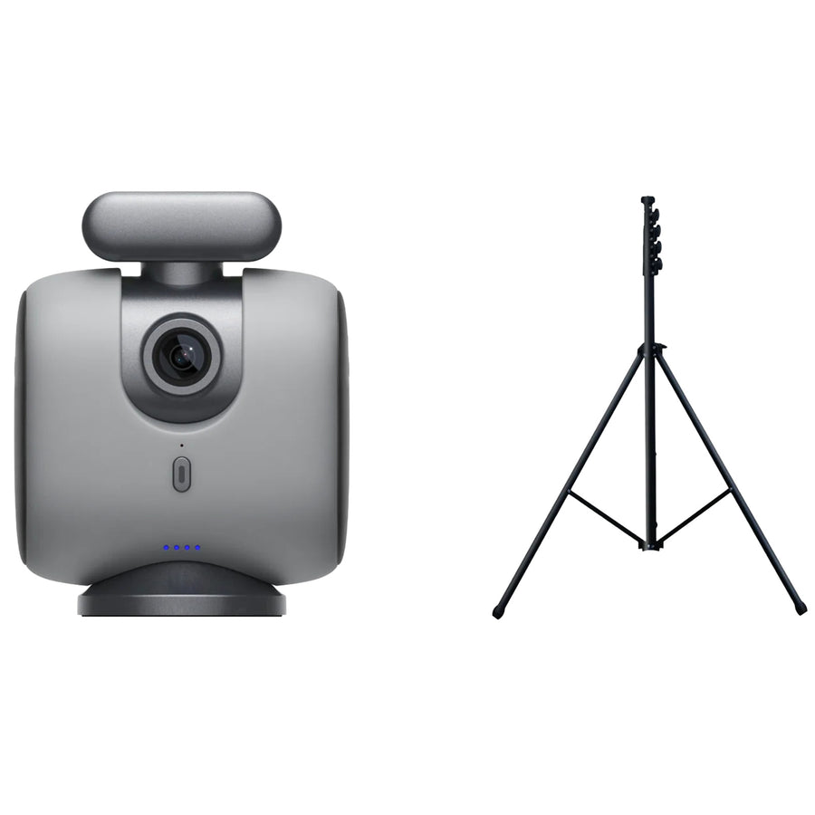 XbotGo Chameleon Essential Bundle AI Auto Sports Action Camera With NT4 Tripod - (Lava Graphite) 4K 60FPS Soccer Camera and Basketball Tracking Camera for Team Sports, Live Streaming, No Subscription, Works with iOS & Android.