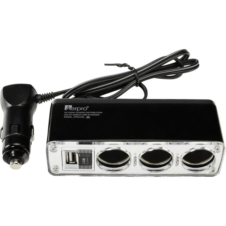 Aerpro APDC320 Triple accessory socket + USB power adaptor