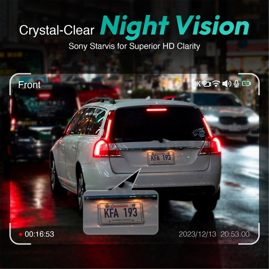 BOTSLAB  G500H Pro   2 Channel 3K Front and 1080P Rear Dash Cam