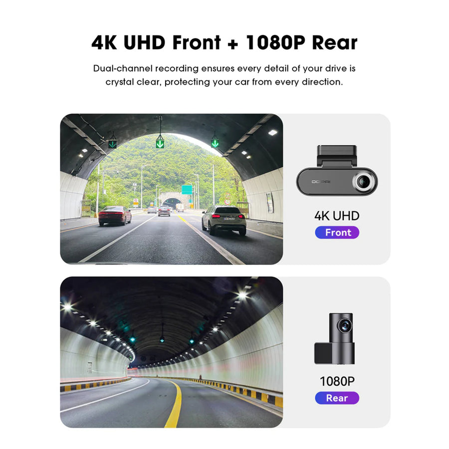 DDPai N5 DUAL 2026 2160P 4K eMMc 32GB + External SD Card upto 512GB F1.8 Dash Camera