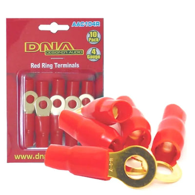 AAC104R - DNA 4 GAUGE RINGKABELSCHUH ROT (10 STÜCK)