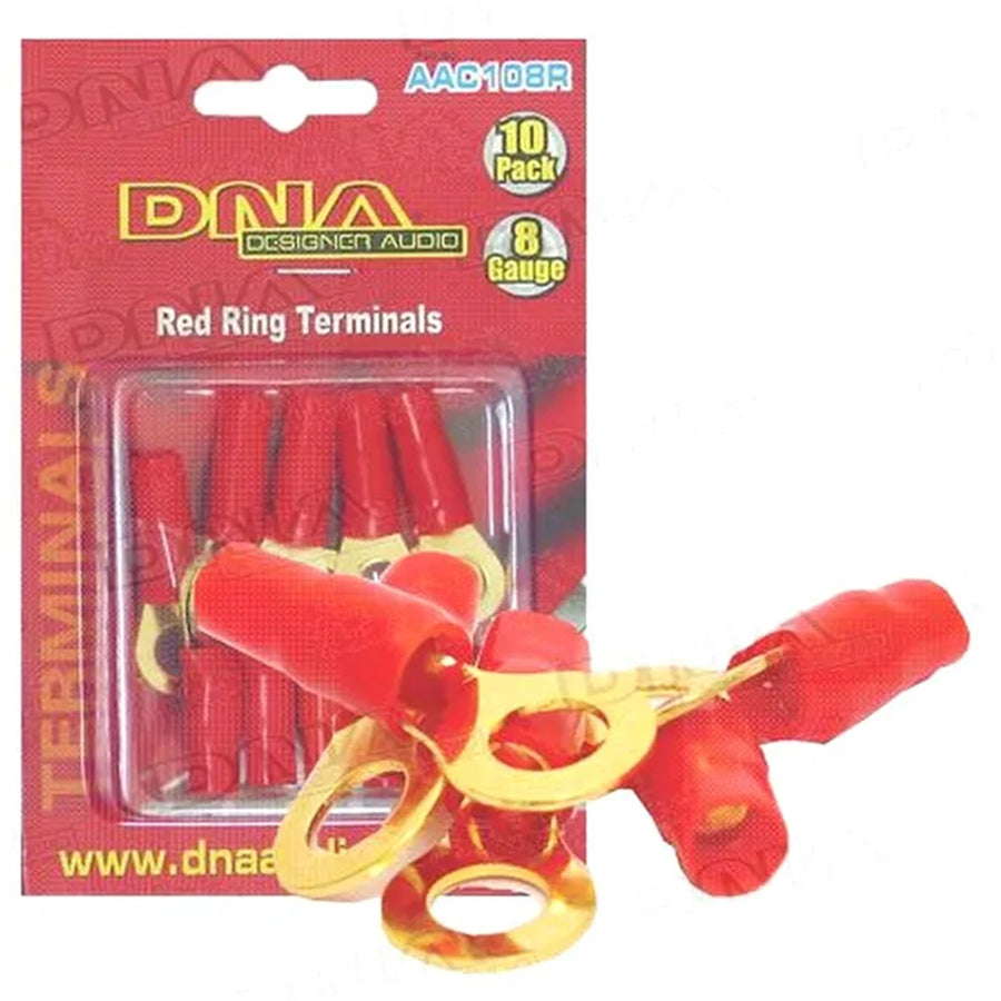 DNA AAC108R - 8 AWG RING TERMINAL RED (10 PACK)