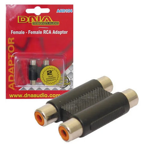 DNA AAR104 - 2 RCA FEMALE TO 2 RCA FEMALE ADAPTOR