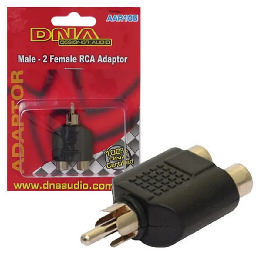 DNA AAR105 - RCA MALE TO 2 RCA FEMALE ADAPTOR