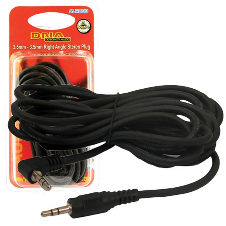 DNA ALR033 - 3.5MM TO RIGHT ANGLE 3.5MM STEREO AUX LEAD 3.0M