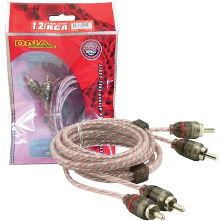 BRCA401R - DNA PRO SPEC RCA CABLE 1.2MTR RED 2 TO 2 RCA