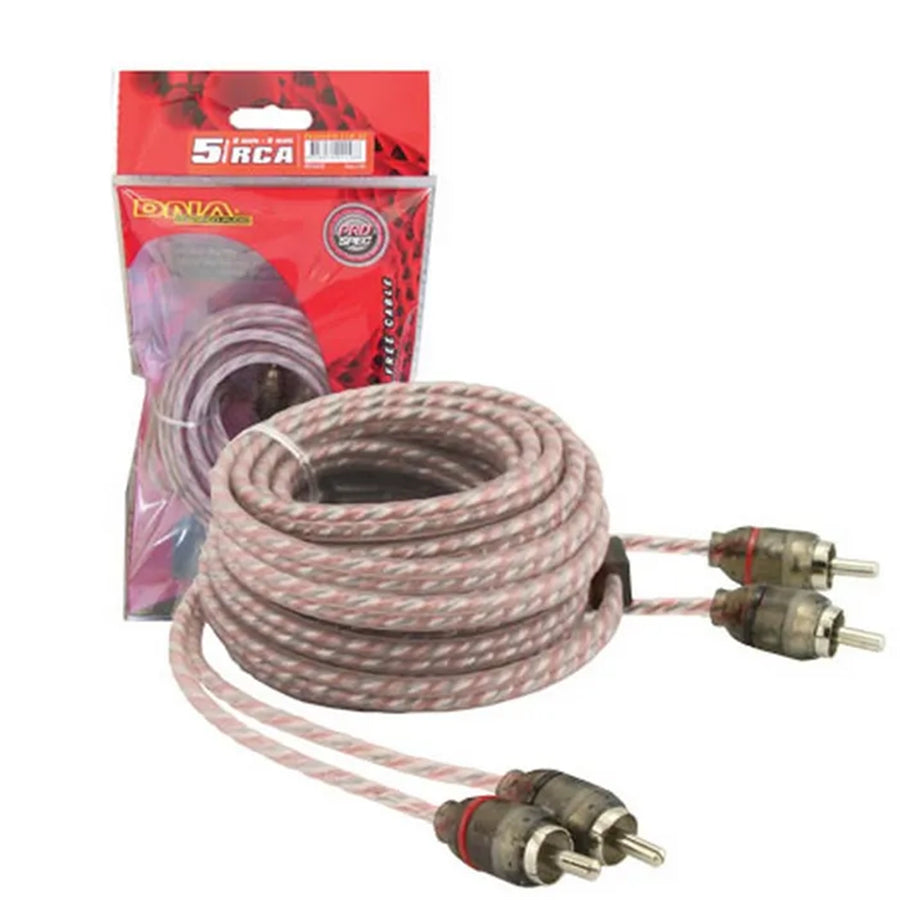 BRCA405R - DNA PRO SPEC RCA CABLE 5.0MTR RED 2 TO 2 RCA