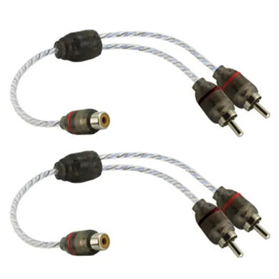 BRCA412BU - DNA PRO SPEC RCA Y-KABEL 1X Cinch-Buchse auf 2X Cinch-Stecker BLAU (PAAR)