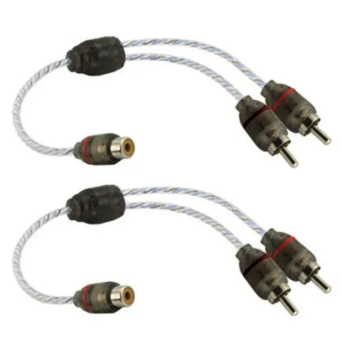 BRCA412BU - DNA PRO SPEC RCA Y-LEAD 1X FEMALE RCA TO 2X MALE RCA BLUE(PAIR)