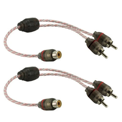 BRCA412R - DNA PRO SPEC RCA Y-KABEL 1X Cinch-Buchse auf 2X Cinch-Stecker ROT (PAAR)