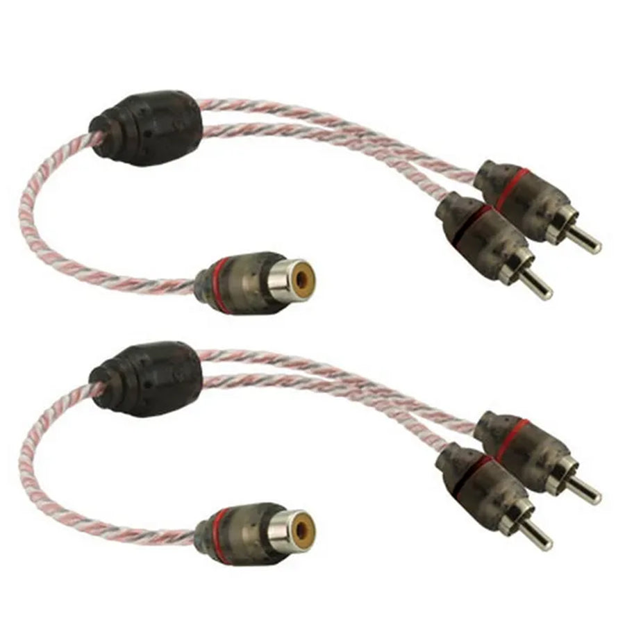 BRCA412R - DNA PRO SPEC RCA Y-KABEL 1X Cinch-Buchse auf 2X Cinch-Stecker ROT (PAAR)