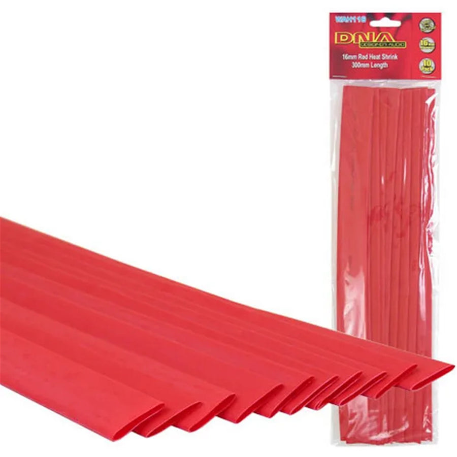 DNA WAH116 - HEATSHRINK 16MM RED (10 PACK)