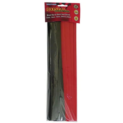 DNA WAH1225 – SCHRUMPFSCHLAUCH 12 – 25MM ROT & SCHWARZ (20ER PACK)