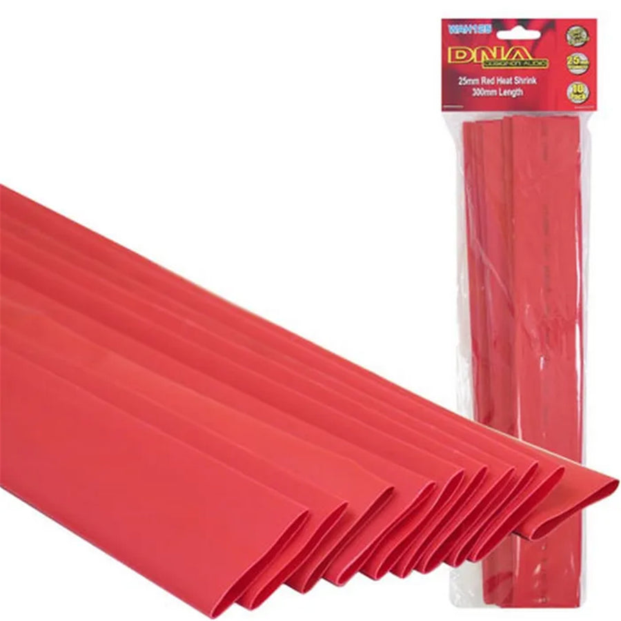 DNA WAH125 - SCHRUMPFSCHLAUCH 25MM ROT (10ER-PACK)