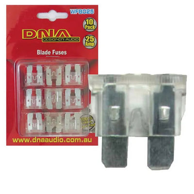 DNA WFB025 - FLACHSICHERUNGEN STANDARD 25 AMP SICHERUNG ATO (10ER-PACK)