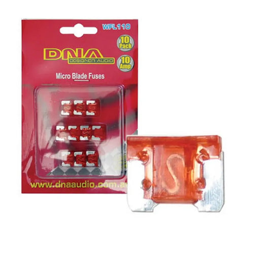 WFL110 - DNA BLADE FUSES MICRO 10 AMP FUSE LOW PROFILE FUSE ATT (10 PACK)