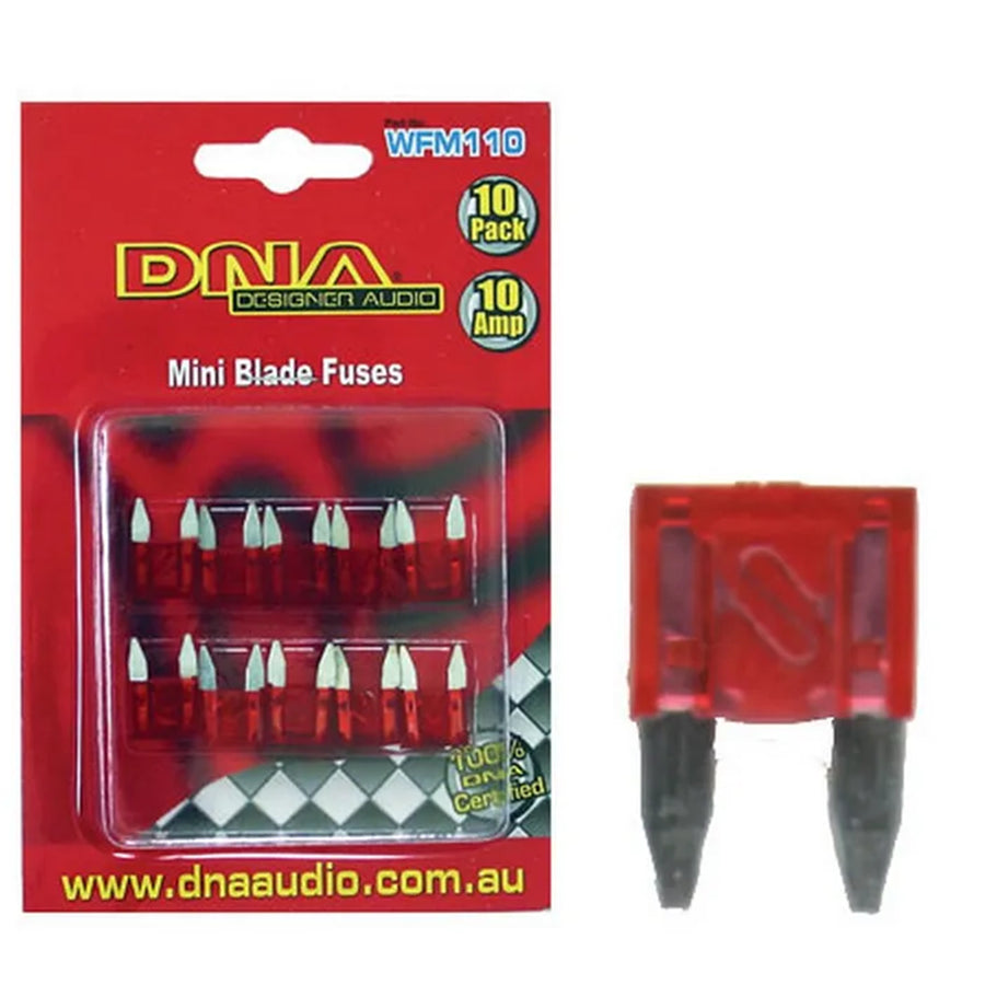 DNA WFM110 - BLADE FUSES MINI 10 AMP FUSE ATM (10 PACK)