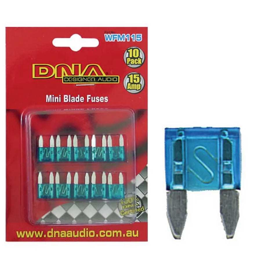 DNA WFM115 - FLIEGENSICHERUNGEN MINI 15 AMP SICHERUNG ATM (10ER-PACK)