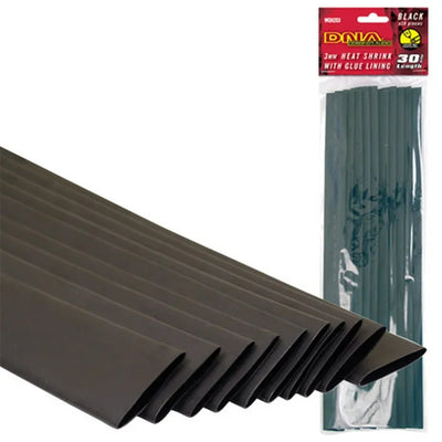 DNA HEATSHRINK 3MM GLUE LINED BLACK (10 PACK)